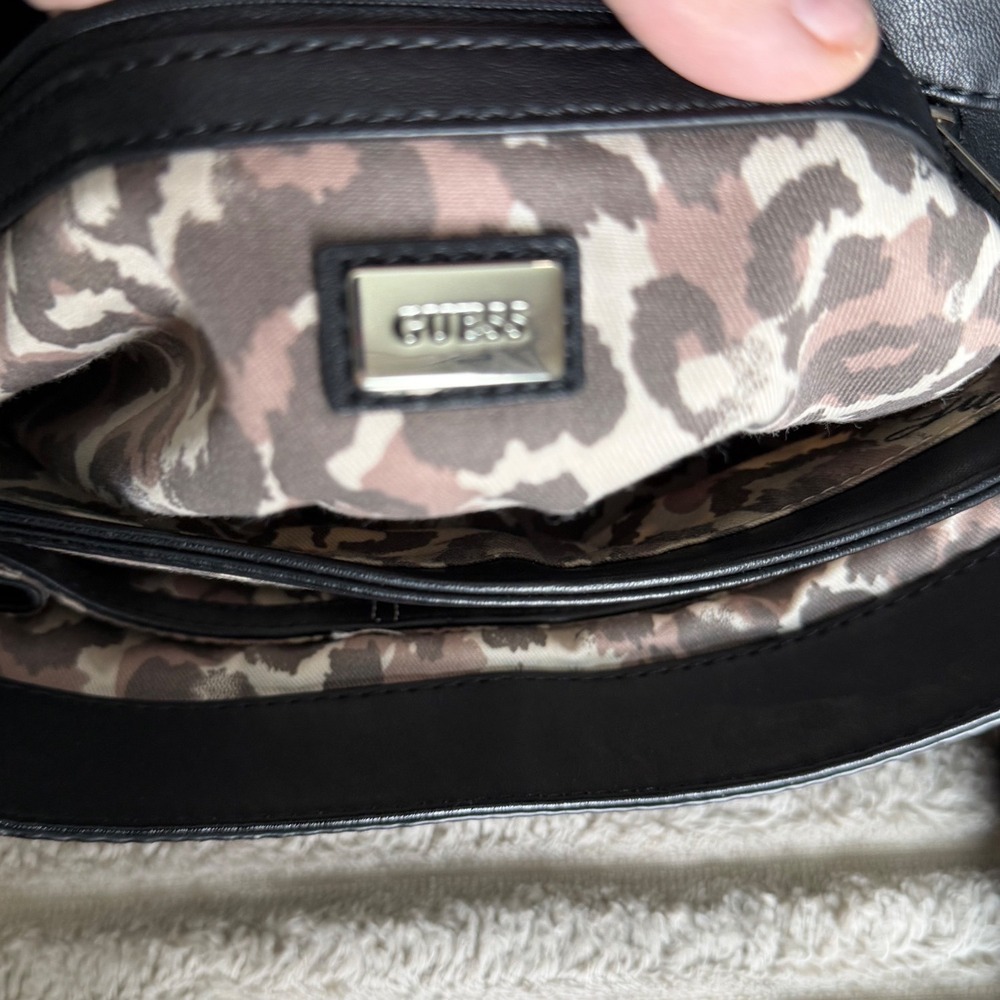 Guess 1981 Black Monogram Embossed Crossbody Bag … - image 4